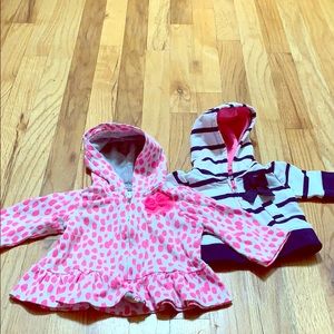 Carter 6mo and Cherokee (nb) hooded cotton jackets